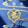 811BN8WZpDL._AC_SY695_ Rose Flower Heart Moissanite Necklaces for Wife, S925 Silver Pendant for Women, 18K Gold Plated Jewelry for Her Girlfriend Mom for Anniversary Birthday