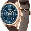 BOSS Men's Quartz Chronograph Watch, Multi Dial, Innovative and Water Resistant up to 50 Meters 5ATM