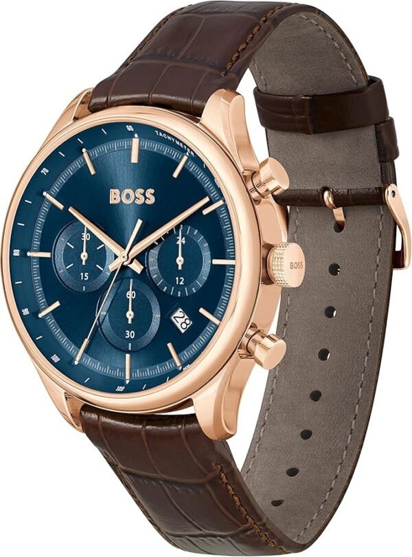 BOSS Men's Quartz Chronograph Watch, Multi Dial, Innovative and Water Resistant up to 50 Meters 5ATM