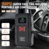 5000A Jump Starter with Air Compressor,A1 Car Jumper Starter with 150PSI Tire Inflator 12V Jump Box with LCD Display,Flashlight,Storage Case (Up 10L Gas/8L Diesel Engine