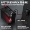GENIUS1: 1A 6V/12V Smart Battery Charger – Automatic Maintainer, Trickle Charger & Desulfator with Overcharge Protection & Temperature Compensation – for Lead-Acid & Lithium Batteries