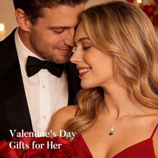 Valentines Day Gifts for Her - Sunflower Heart Birthstone Necklace Gifts for Women, Anniversary Birthday Gifts for Her 925 Sterling Silver Necklace You Are My Sunshine Jewelry for Wife Mom