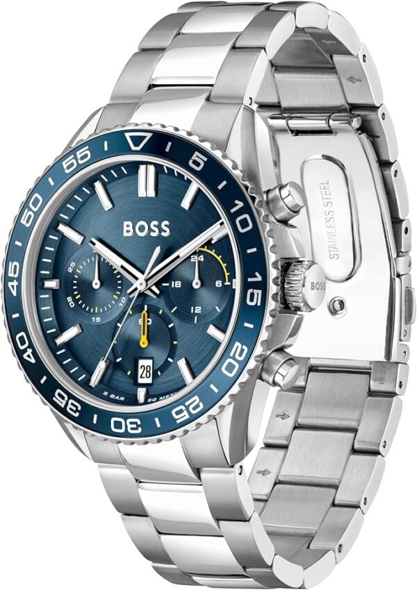 BOSS Men's Quartz Chronograph Watch, Multi Dial, Innovative and Water Resistant up to 50 Meters 5ATM