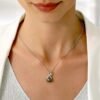Infinity Top Grade AAA Tahitian Black Pearl Pendant Necklace 18K Gold Over Sterling - Birthday Anniversary Jewelry Gifts for Women Wife Mom Daughter