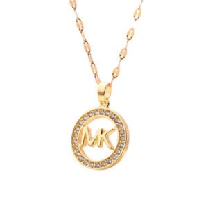 New Choker Necklace Women Fashion Diamond Coin Letter Michael kors Pendant Necklaces