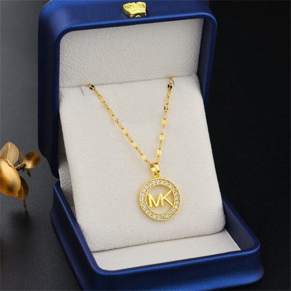 He684261ed54049afa891006bce048462Z (1) New Choker Necklace Women Fashion Diamond Coin Letter Michael kors Pendant Necklaces