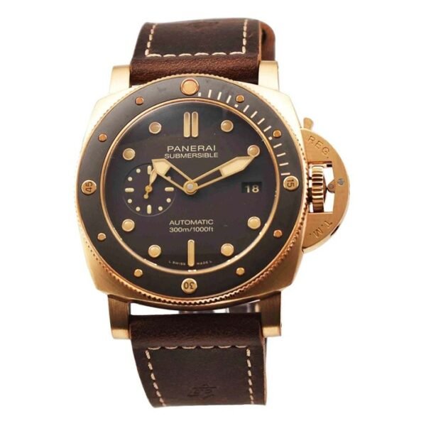 Panerai Luminor Submersible 1950 Bronzo Pam968 Vsf Bronze Brown Dial P9010 V2 (Free Strap)