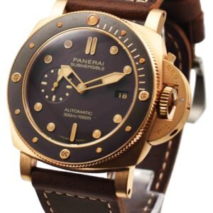 Panerai Luminor Submersible 1950 Bronzo Pam968 Vsf Bronze Brown Dial P9010 V2 (Free Strap)