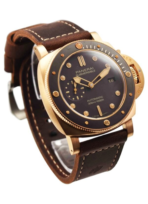 Panerai Luminor Submersible 1950 Bronzo Pam968 Vsf Bronze Brown Dial P9010 V2 (Free Strap)