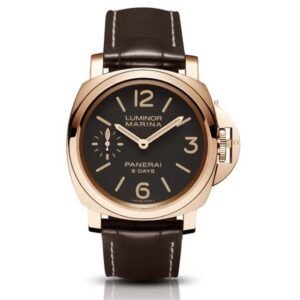 Panerai Luminor 8 Days Oro Rosso Pam511 Zf Rose Gold Brown Dial P5000