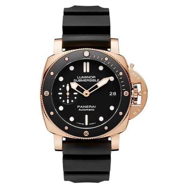 product-img-686369e61ca3ce22f77a96e9 Panerai Luminor Submersible 1950 3 Days Pam684 Zf Rose Gold & Ceramic Black Dial P9010