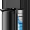 Bottom Loading Water Cooler Dispenser for 3 or 5 Gallon Bottles - Water Dispenser with Hot, Room & Cold Spouts, LED Display with Empty Bottle Alert, Child Safety Lock, Raven Black