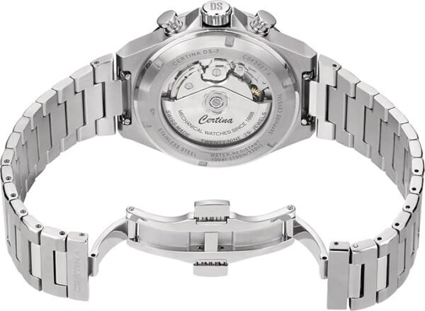 Certina, Mens, DS 7 Chrono Auto, 42, mm, Steel, Automatic Chrono, Date, Watch, Blue, Steel
