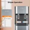 Bottom Loading Water Dispenser for 5 Gallon Bottle, 620W Powerful Hot & Cold Water Cooler with Safety Lock, Freestanding for Home, Office, Dorm (Dark Gray)