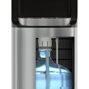 Brio Bottom Loading Water Cooler Dispenser for 5 Gallon Bottles - 3 Temperatures with Hot, Room & Cold Spouts, Child Safety Lock, LED Display with Empty Bottle Alert, Stainless Steel