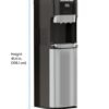 Brio Bottom Loading Water Cooler Dispenser for 5 Gallon Bottles - 3 Temperatures with Hot, Room & Cold Spouts, Child Safety Lock, LED Display with Empty Bottle Alert, Stainless Steel