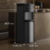 Bottom Loading Water Cooler Dispenser for 3 or 5 Gallon Bottles - Water Dispenser with Hot, Room & Cold Spouts, LED Display with Empty Bottle Alert, Child Safety Lock, Raven Black