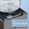 op Loading Water Dispenser, Hot and Cold Water Cooler for 3 or 5 Gallon Bottles,Child Safety Lock,Water Cooler Dispenser for Kitchens, Offices and More - Black