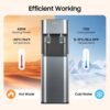 Bottom Loading Water Dispenser for 5 Gallon Bottle, 620W Powerful Hot & Cold Water Cooler with Safety Lock, Freestanding for Home, Office, Dorm (Dark Gray)