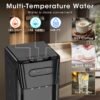 Bottom Loading Water Cooler Dispenser for 3 or 5 Gallon Bottles - Water Dispenser with Hot, Room & Cold Spouts, LED Display with Empty Bottle Alert, Child Safety Lock, Raven Black
